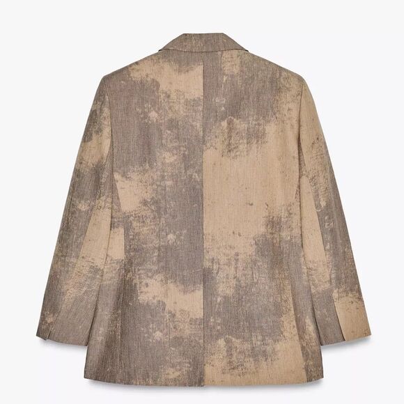 VIRAL ZARA ZW COLLECTION MINIMAL PRINT BLAZER - Picture 3 of 4